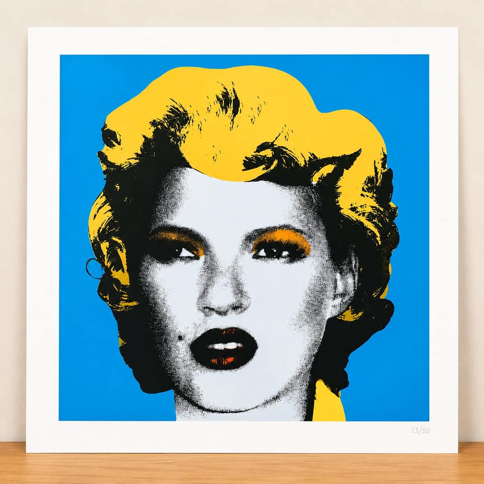 West Country Prince after Banksy, Blue Gold.