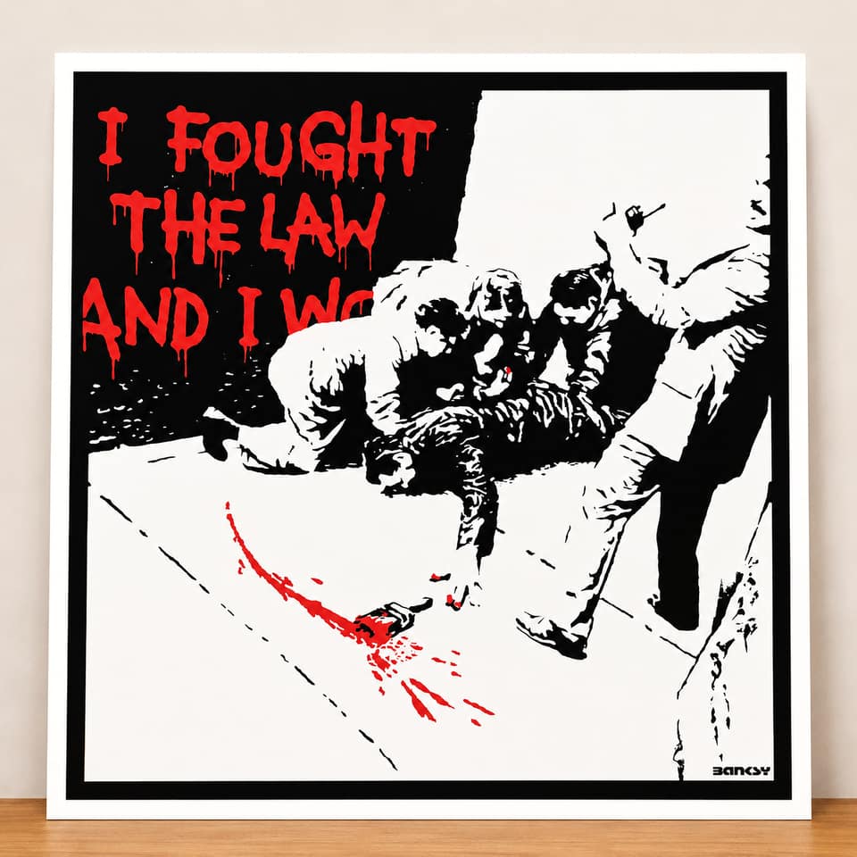 West Country Prince after Banksy, I Fought The Law.
