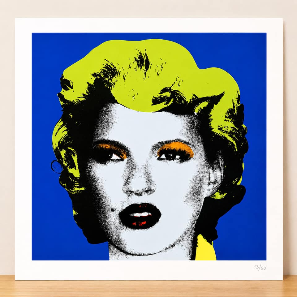 West Country Prince after Banksy, Kate Moss Green Purple.